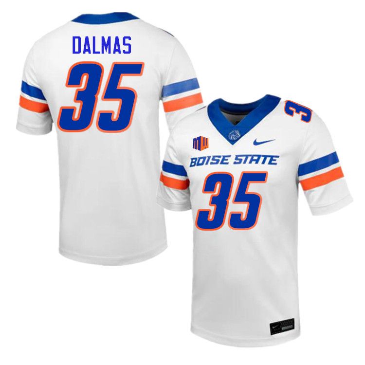 Jonah Dalmas Jersey, Boise State Broncos #35 Jonah Dalmas Football Jersey College Uniforms-White